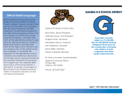 Proposition Tornado Safety Building Project Brochure - Galena R