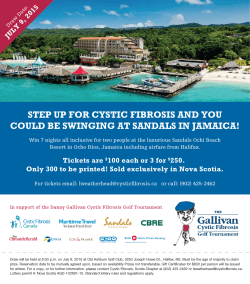 Swinging at Sandals in Jamaica - Gallivan Cystic Fibrosis Golf