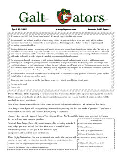 April 13 - Galt Gators