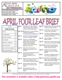 April 2015 - Galveston County Extension Office