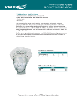 VWR Irradiated Bouffant Caps