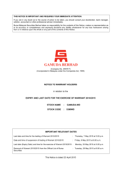 Gamuda Berhad - Investor Relations