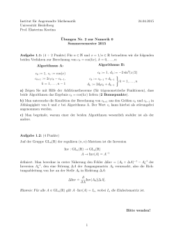 Institut fÃ¼r Angewandte Mathematik 24.04.2015 UniversitÃ¤t