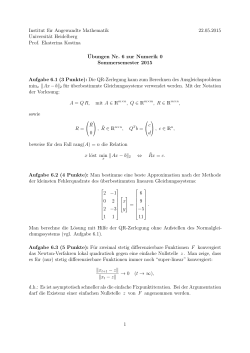 Institut fÃ¼r Angewandte Mathematik 22.05.2015 UniversitÃ¤t