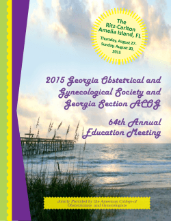 2015 Georgia Obstetrical and Gynecological Society and Georgia