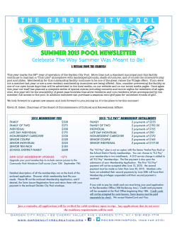 pool brochure - Garden City Department of Recreation and Parks