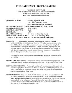April 2015 Newsletter.pages