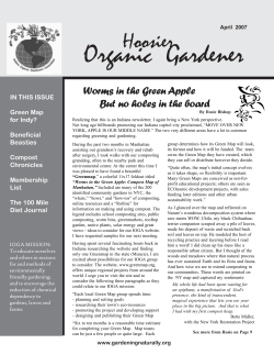 April 2007 - Indiana Organic Gardener`s Association
