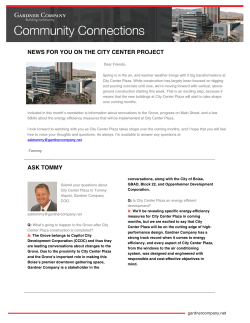 NEWS FOR YOU ON THE CITY CENTER PROJECT ASK TOMMY