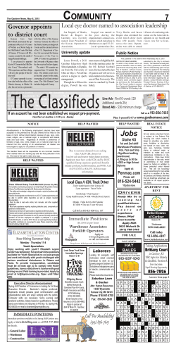 May 6, 2015 Classifieds