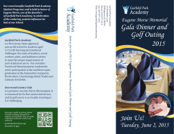 Gala Dinner and Golf Outing Join Us!