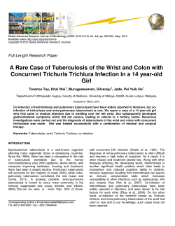 A Rare Case of Tuberculosis of the Wrist and Colon with Concurrent
