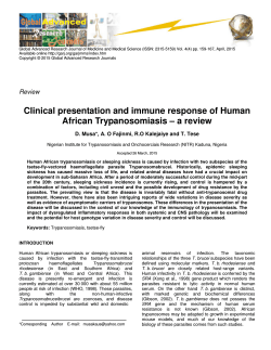 Clinical presentation and immune response of Human African