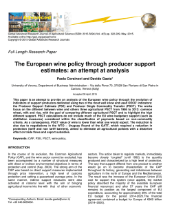 The European wine policy through producer support estimates: an