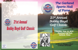 2015 Tournament Brochure - Garland Sports Hall of Fame