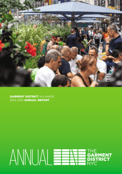 Garment District Alliance 2014-2015 Annual Report