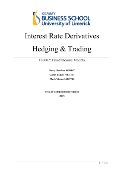Interest Rate Derivatives Hedging & Trading