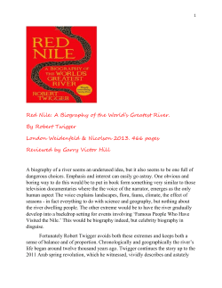 Red Nile: A Biography of the World`s Greatest