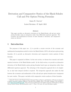 Derivation and Comparative Statics of the Black