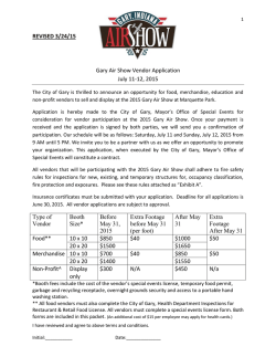 to 2015 Gary Air Show Vendor Packet