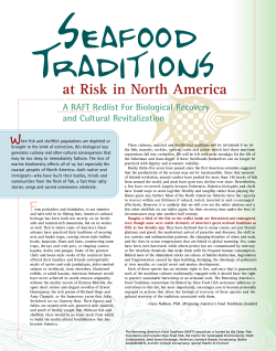 Seafood Traditions at Risk in North America