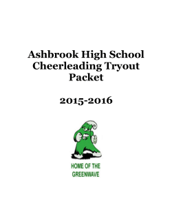 Ashbrook High School Cheerleading Tryout Packet
