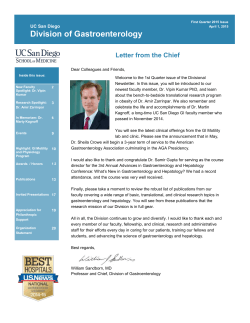 April 1, 2015 - University of California San Diego, Division of