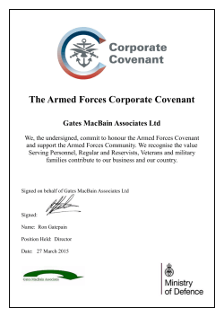 The Armed Forces Corporate Covenant