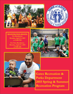 2015 Spring & Summer Recreation Program Brochure