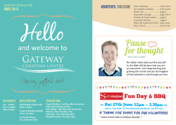 Pause for thought - Gateway Christian Centre