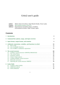 Critic2 user`s guide