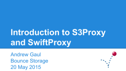 Introduction to S3Proxy and SwiftProxy