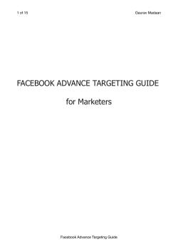 Facebook Targeting Guide