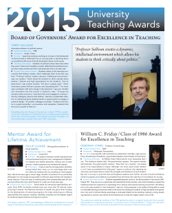 University Teaching Awards