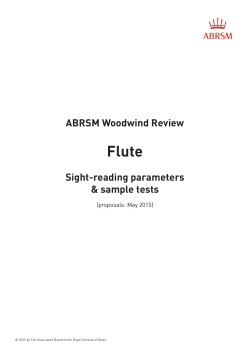 ABRSM Woodwind Review Sight-reading parameters & sample tests