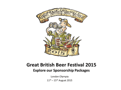 Sponsorship Opportunities - Great British Beer Festival
