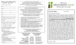 Weekly Bulletin - Grace Baptist Church
