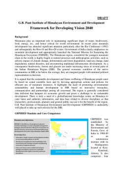 Framework for Developing Vision 2040