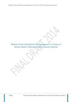 Medical Protocol Guidelines for Management of Victims of GBV 2014