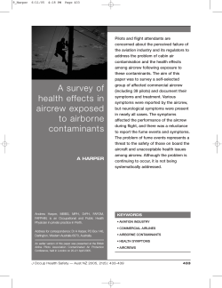 A survey of health effects inaircrew exposed to airborne contaminants
