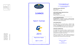 Summer Sports Camp Information