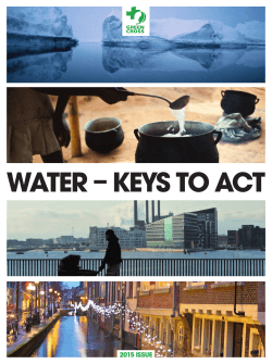 WATER â KEYS TO ACT - Green Cross France et Territoires
