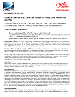 guitar center and directv present muse live from the mayan