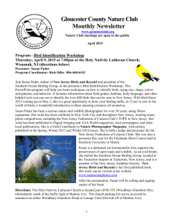 April 2015 - Gloucester County Nature Club