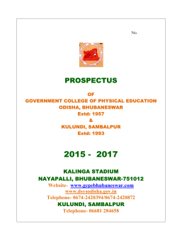 the Prospectus...... - Govt. College of Physical Education