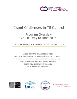 Grand Challenges in TB Control - GC-TBC