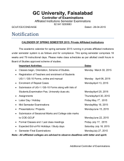 Notification - Government College University Faisalabad