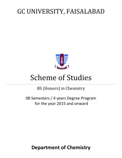 Scheme of Studies - Government College University Faisalabad
