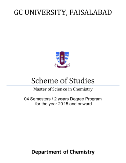 Scheme of Studies - Government College University Faisalabad