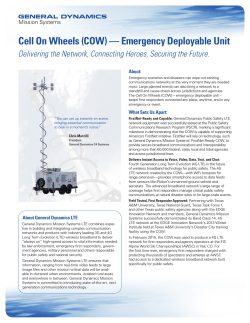 Cell On Wheels (COW) - General Dynamics Mission Systems Public